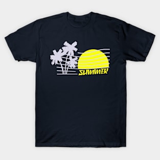 Retro Summer Yellow Sunset T-Shirt